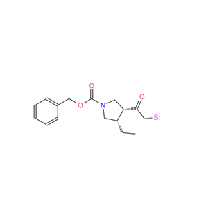 (3R,4S)-3-(2-溴乙酰基)-4-乙基-1-吡咯烷羧酸苄酯