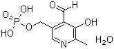 CAS 登录号：41468-25-1, 5-磷酸吡哆醛一水合物, 3-羟基-2-甲基-5-[(膦酰氧基)甲基]-4-吡啶甲醛一水合物