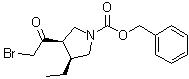 CAS 登录号：1428243-26-8, (3R,4S)-3-(2-溴乙酰基)-4-乙基-1-吡咯烷羧酸苄酯