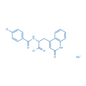 2-(4-氯苯甲酰胺)-3-(2-氧代-1,2-二氢喹啉-4-基)丙酸钠  169809-59-0