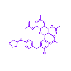 (1S)-1,5-脱水-1-C-[4-氯-3-[[4-[[(3S)-四氢-3-呋喃基]氧基]苯基]甲基]苯基]-D-山梨糖醇四乙酸酯