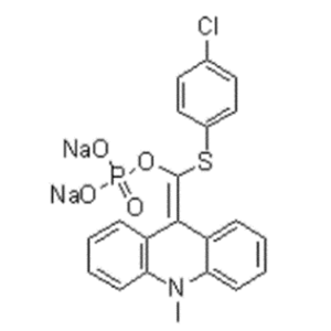 9-(4'-氯苯硫代磷酰氧亚甲基)-10-甲基-9,10-二氢化吖啶二钠盐