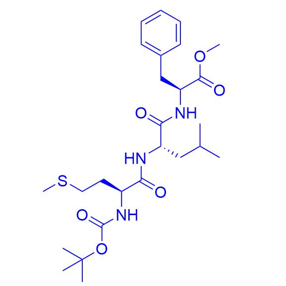 tert-butyloxycarbonyl-methionyl-leucyl-phenylalanine methyl ester 77542-78-0.png