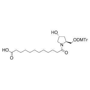 12-((2S,4R)-2-((双(4-甲氧基苯基)(苯基)甲氧基)甲基)-4-羟基吡咯烷-1-基)-12-氧代十二烷酸