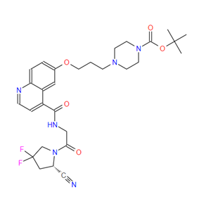(S)-6-[3-(4-Boc-1-哌嗪基)丙氧基]-N-[2-(2-氰基-4,4-二氟-1-吡咯烷基)-2-氧代乙基]喹啉-4-甲酰胺