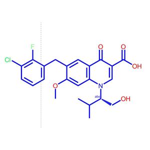 (S)-6-(3-氯-2-氟苄基)-1-(1-羟基-3-甲基丁-2-基)-7-甲氧基-4-氧代-1,4-二氢喹啉-3-羧酸697761-98-1