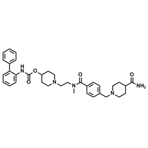 864750-70-9   1-(2-(4-((4-氨甲酰基哌嗪-1-基)甲基)-N-甲基苯甲酰氨基)乙基)哌啶-4-基[1,1'-联苯]-2-基氨基甲酸酯 