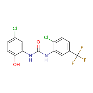 1-(5-氯-2-羟基苯基)-3-(2-氯-5-(三氟甲基)苯基)脲 产品图片