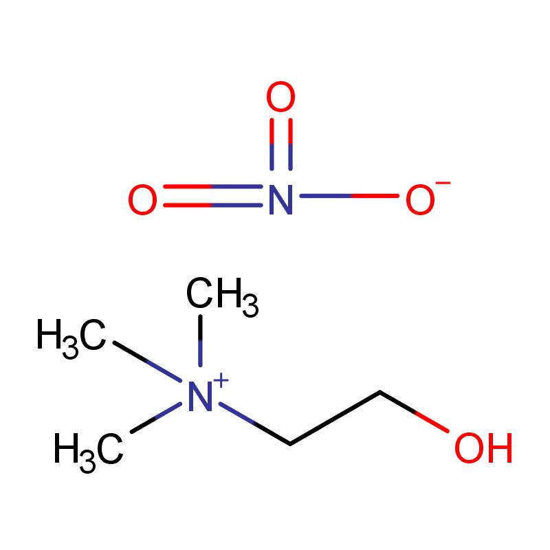 26511-31-9 羟乙基三甲基铵硝酸盐 结构式图片