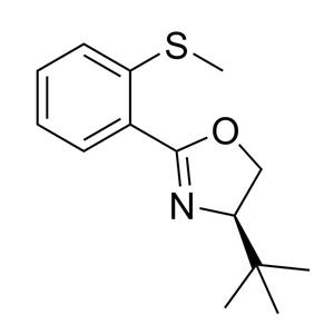 (R)-4-(叔丁基)-2-(2-(甲硫基)苯基)-4,5-二氢恶唑 2757083-71-7