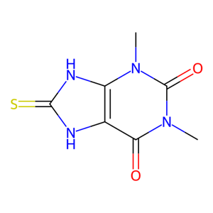 1,3-二甲基-8-硫代-3,7,8,9-四氢-1H-嘌呤-2,6-二酮 1784-70-9 产品图片