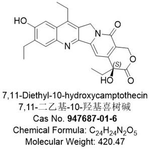 7,11-二乙基-10-羟基喜树碱；947687-01-6；7,11-Diethyl-10-hydroxycamptothecin