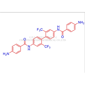 N,N'-(2,2'-双(三氟甲基)-[1,1'- 二联苯基]-4,4'-二基)双(4-氨基苯甲酰胺)