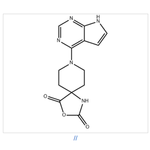 3-Oxa-1,8-diazaspiro[4.5]decane-2,4-dione, 8-(7H-pyrrolo[2,3-d]pyrimidin-4-yl)-