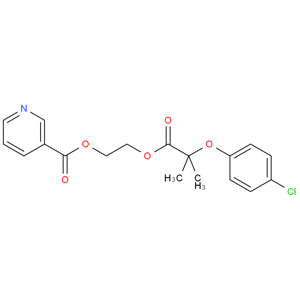 依托贝特; 2-(4-氯苯氧基)-2-甲基丙酸 2-(烟酰氧)乙基酯